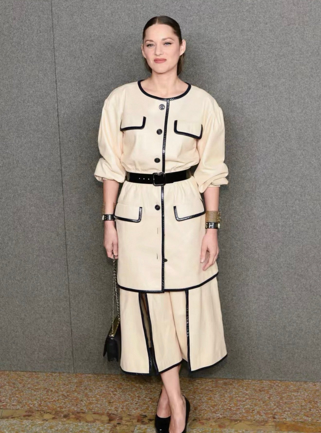 Chanel 19S beige leather jacket