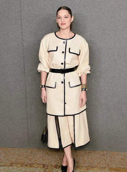 Chanel 19S beige leather jacket