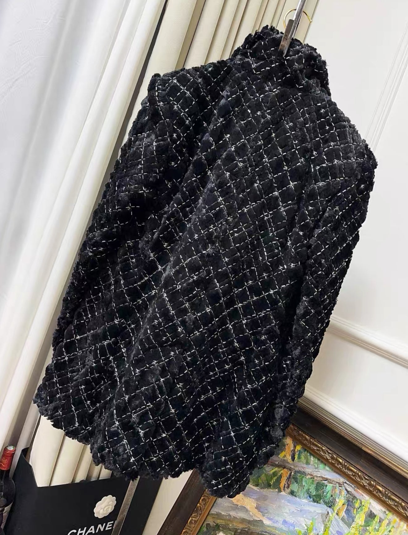 Chanel 22b black velvet jacket