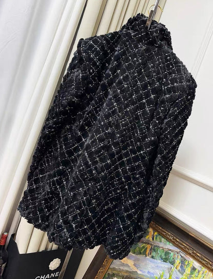Chanel 22b black velvet jacket
