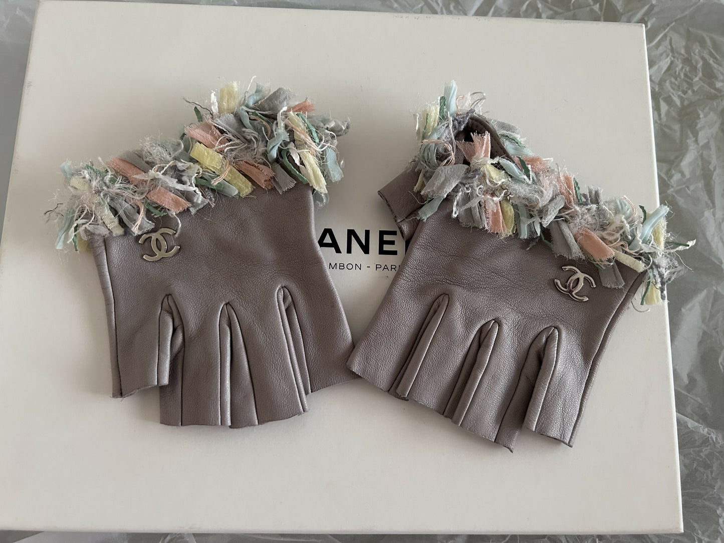 Chanel fingerless gloves