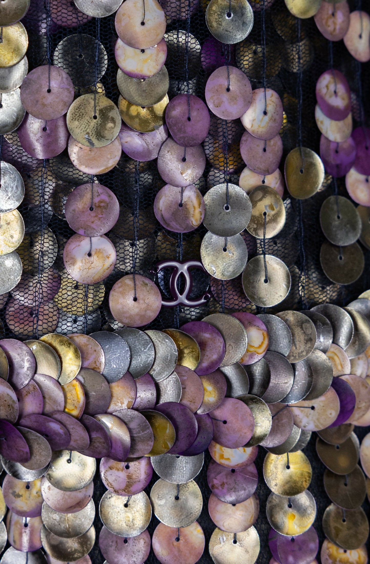 Chanel 2006 Cruise Navy Sequin Maxi Dress