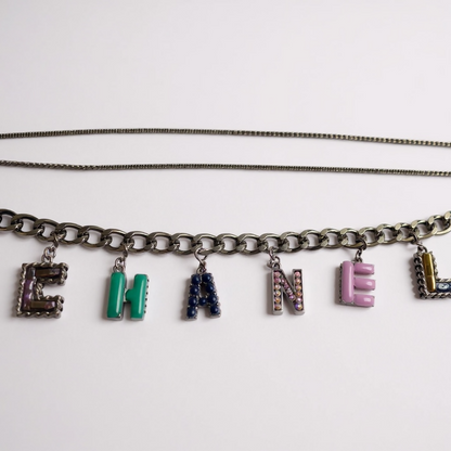 Chanel 17P Charms 
Chains Letters Multicolor Necklace Belt