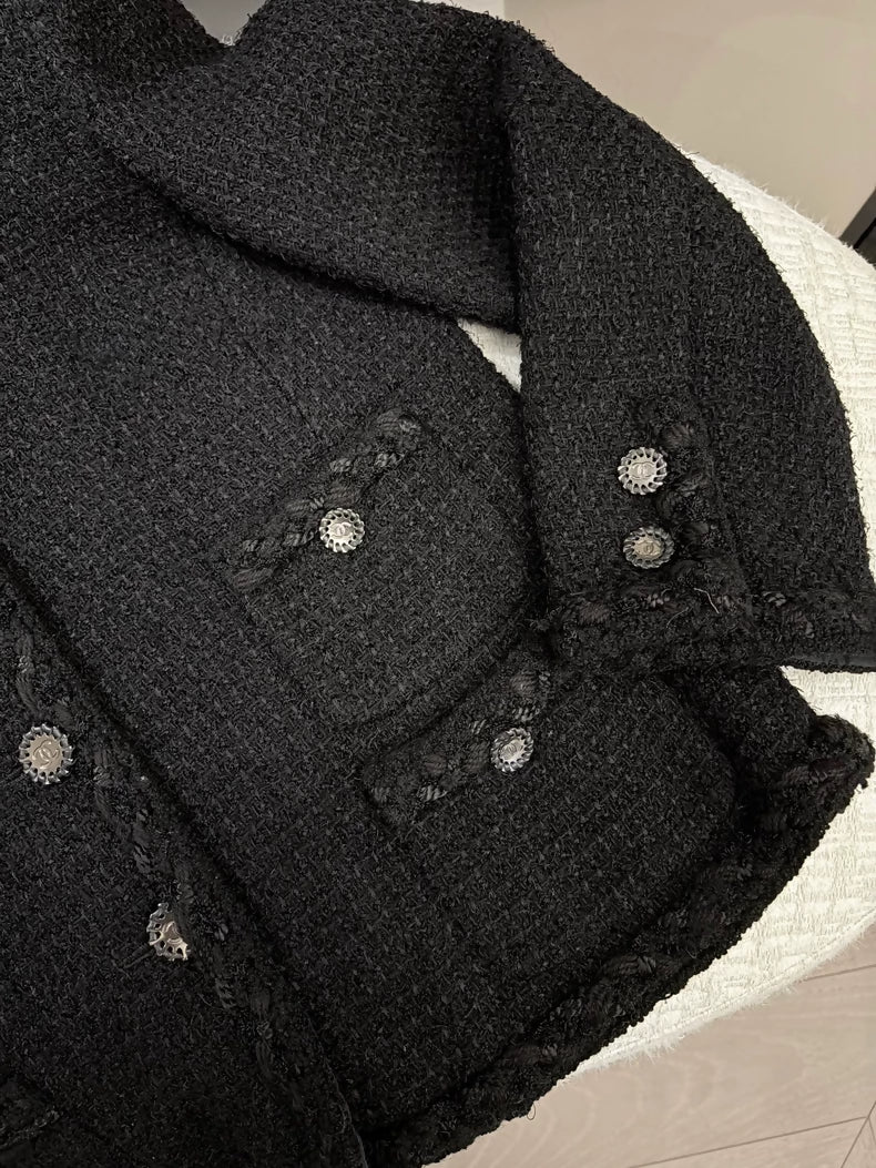 Chanel 11S Black Tweed Jacket