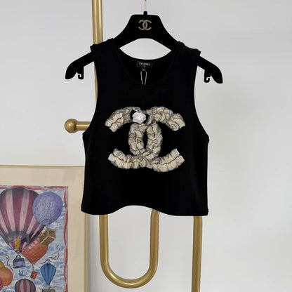 Chanel Métiers d'Art Collection Black Double C Vest
