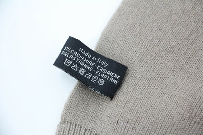 Chanel 23A Cotton Knitted Beige No.5 CC logo Scarf