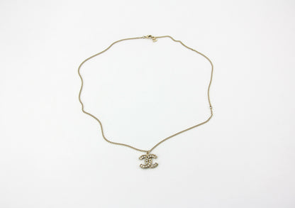 Chanel F16V Rhinestone Classic CC Double-Sided Chain Adjustable Clasp Necklace