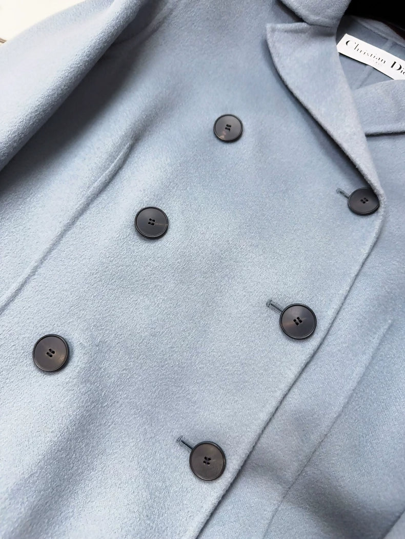 Dior blue cashmere long coat
