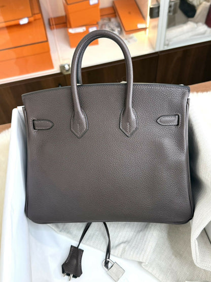 Hermès Birkin 25 Barenia Leather with Palladium Hardware