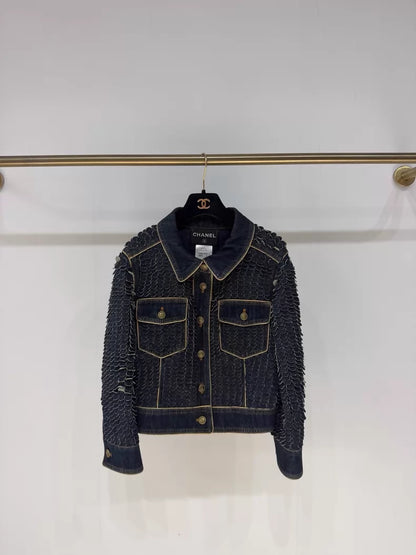 Chanel 14A Dallas collection denim fish style jacket