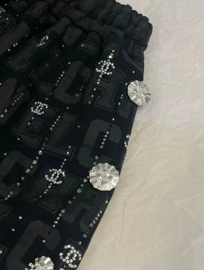 Chanel 23C black shorts