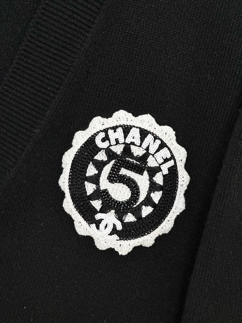 Chanel 23C black cardigan number 5