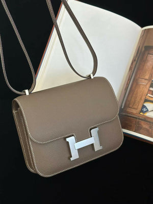 Hermès Constance 18 Étoupe Epsom Leather with Mirror & Palladium Hardware