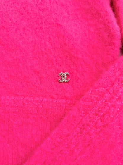 Chanel 23N Pink Cashmere Ski Sweater