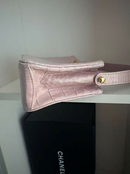 Chanel Vintage Alligator Top Handle Mini Flap Bag