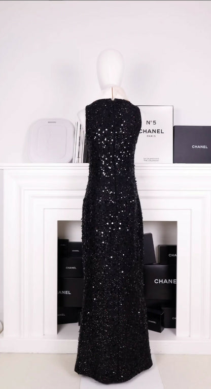 Chanel 2017 Black Sequin Dress