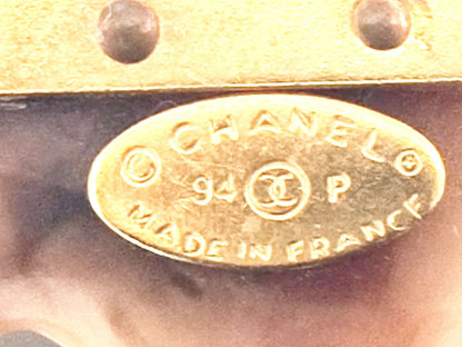 Chanel Vintage 94P Tortoiseshell Four-Leaf Clover Coco Mark Brooch