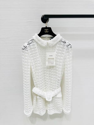 Chanel 26c white belted top, F36