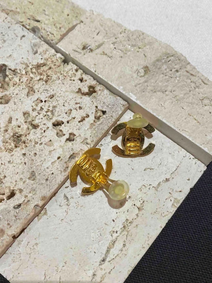 Chanel turnlock clip-on earrings