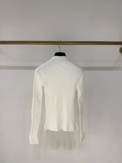 Chanel 22B Double C Pearl Knit Top