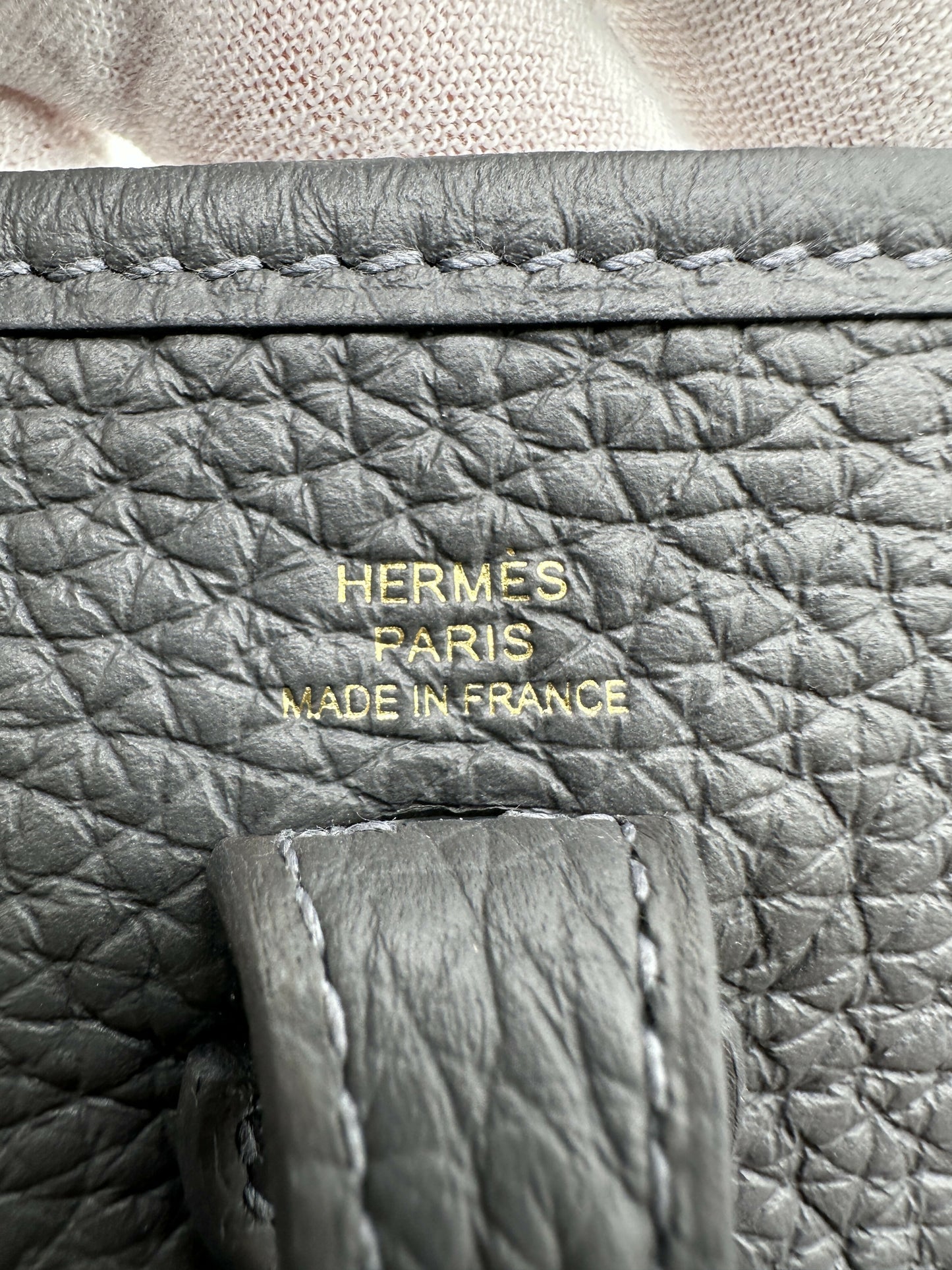 Hermès Mini Evelyne Ardoise GHW Stamp W