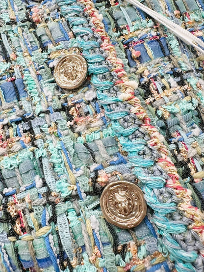 Chanel 25A Blue tweed jacket