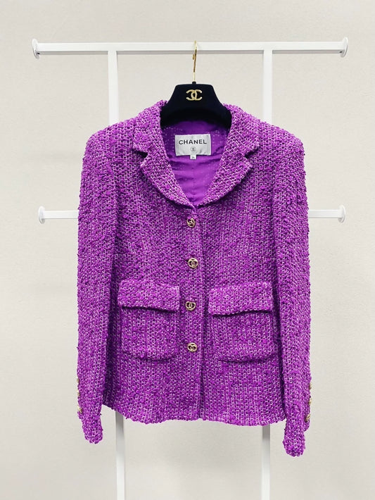 Chanel 21C purple tweed jacket