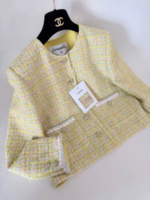 Chanel 24C Yellow Tweed Jacket
