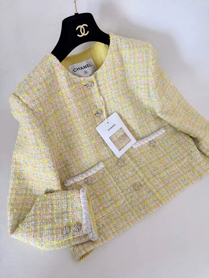 Chanel 24C Yellow Tweed Jacket