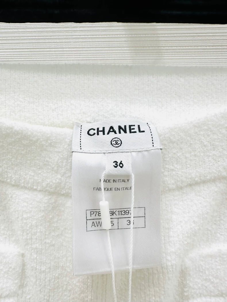 Chanel 25C wide-leg white pants