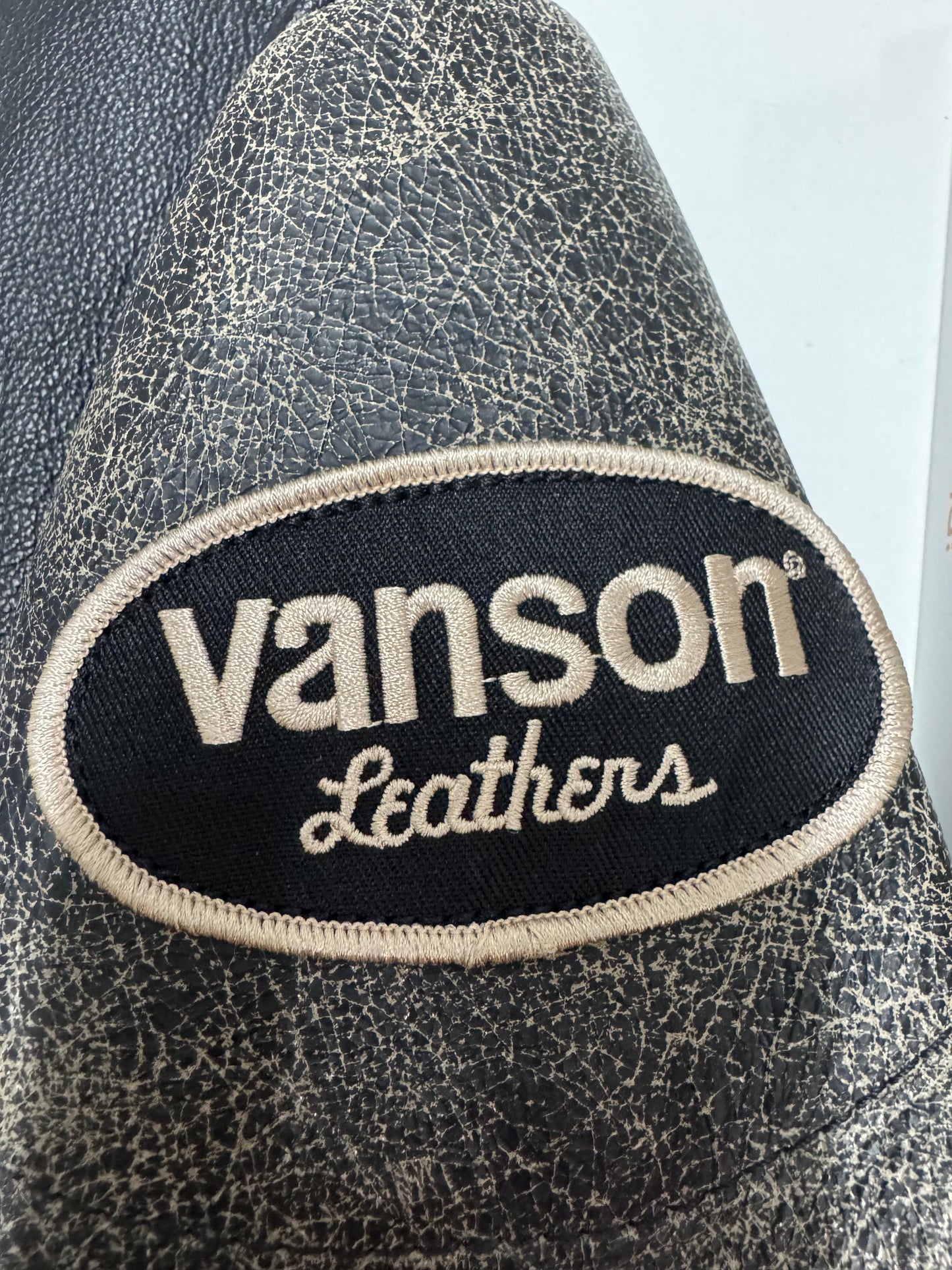 Aimé Leon Dore/ Vanson distressed Leather Moto Jacket - size M