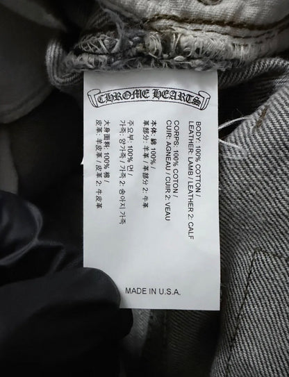 Chrome Hearts Black & Purple Spray-Painted Graffiti Cross Purple kings Jeans