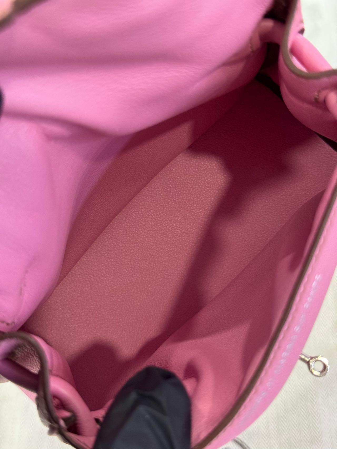 Rare Hermès Kelly Doll Pink Bubblegum Swift Leather Palladium Hardware