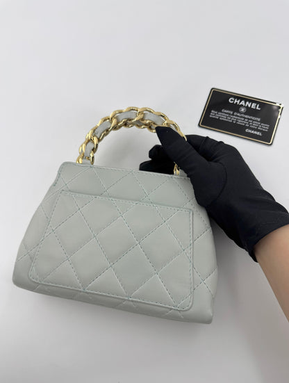 chanel vintage kelly gold handle hardware