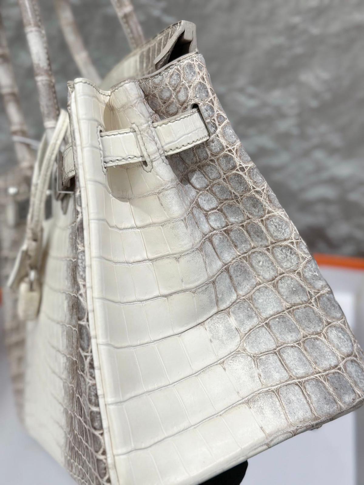 Hermes Birkin 30 Himalaya crocodile leather palladium hardware