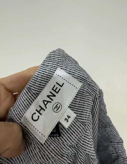 Chanel 24P black & white CC logo Jacket