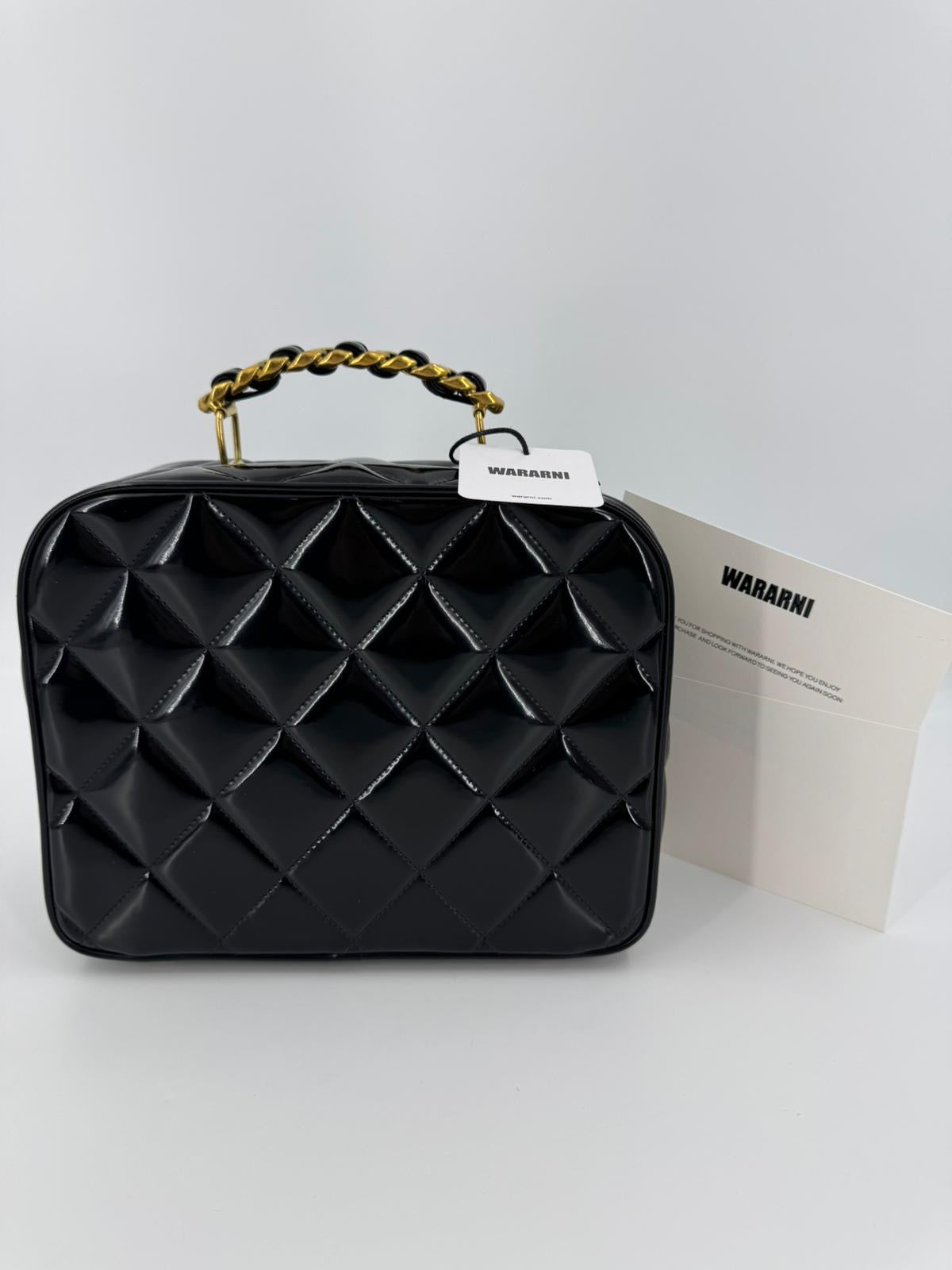 Chanel 1994-96 Black Patent Leather Large Vanity Case