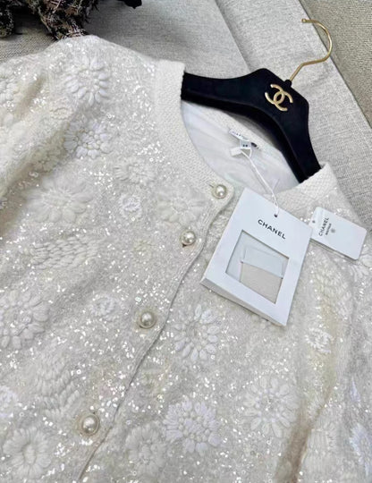 Chanel 21S ecru cardigan