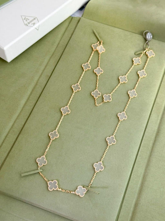 Van Cleef & Arpels Alhambra Limited Edition 20-Motif Necklace in Yellow Gold