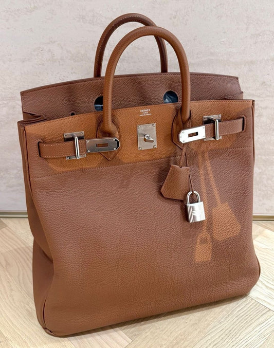 Hermes HAC 40 Coup de Soleil Gold Togo Palladium hardware