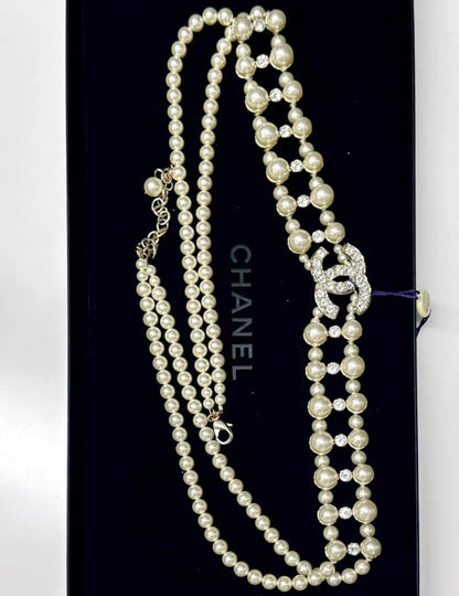 Chanel 21K double cc pearl waist chain