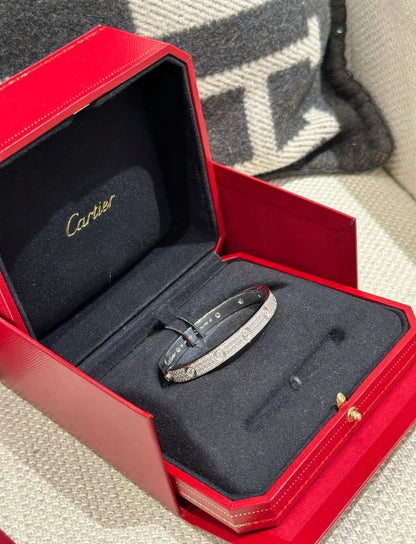 Cartier Love Bracelet Platinum Gold Full Diamond size 16