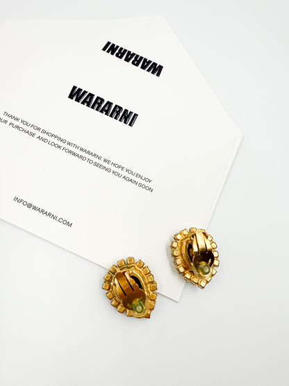 Chanel 1995 “Barbie Collection” Crystal Earrings Pink/Dark Red/Blue