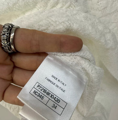 Chanel 22P white lace top T-shirt
