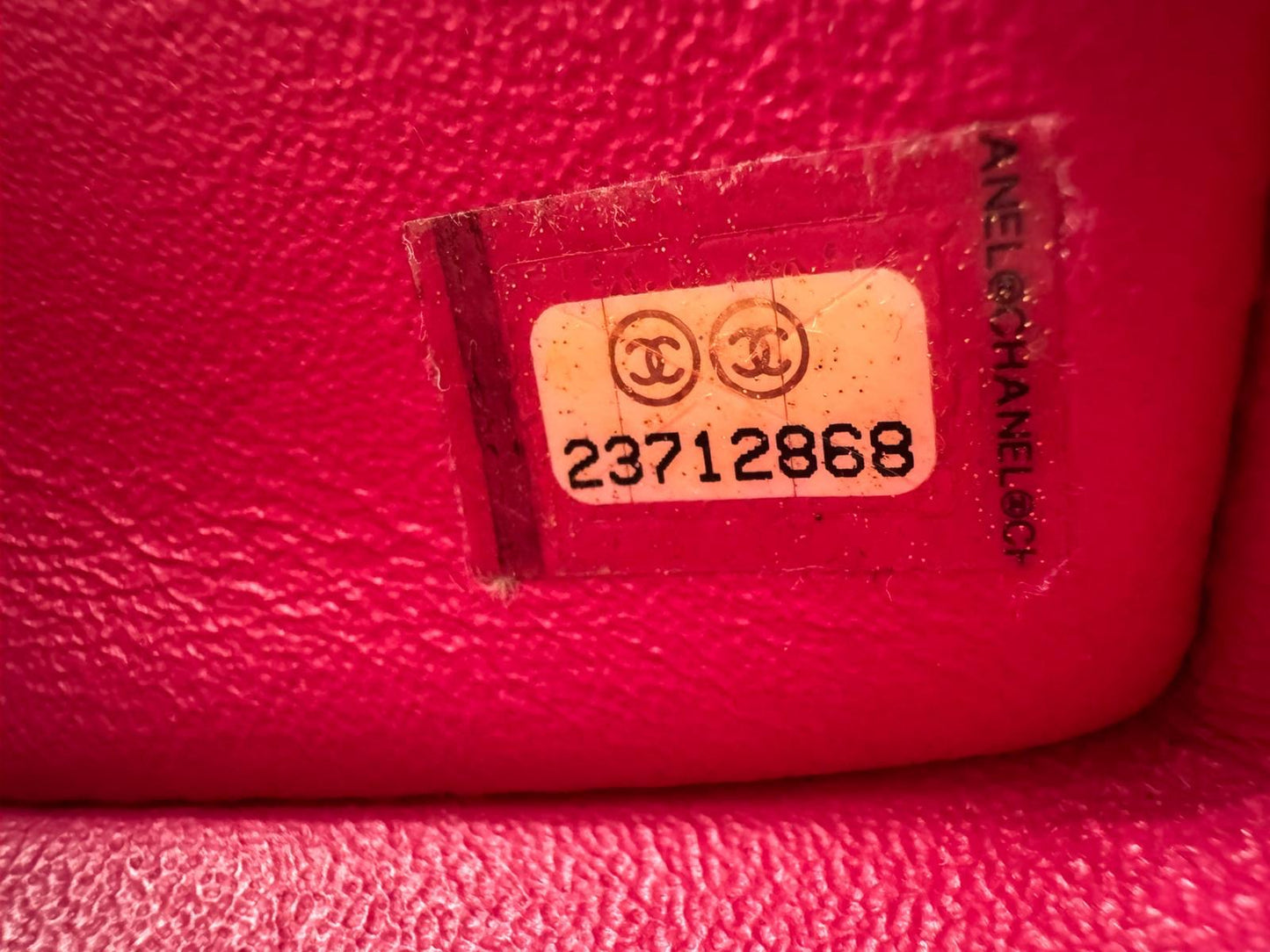 Chanel pink Lambskin Chevron Quilted Medium Double Flap