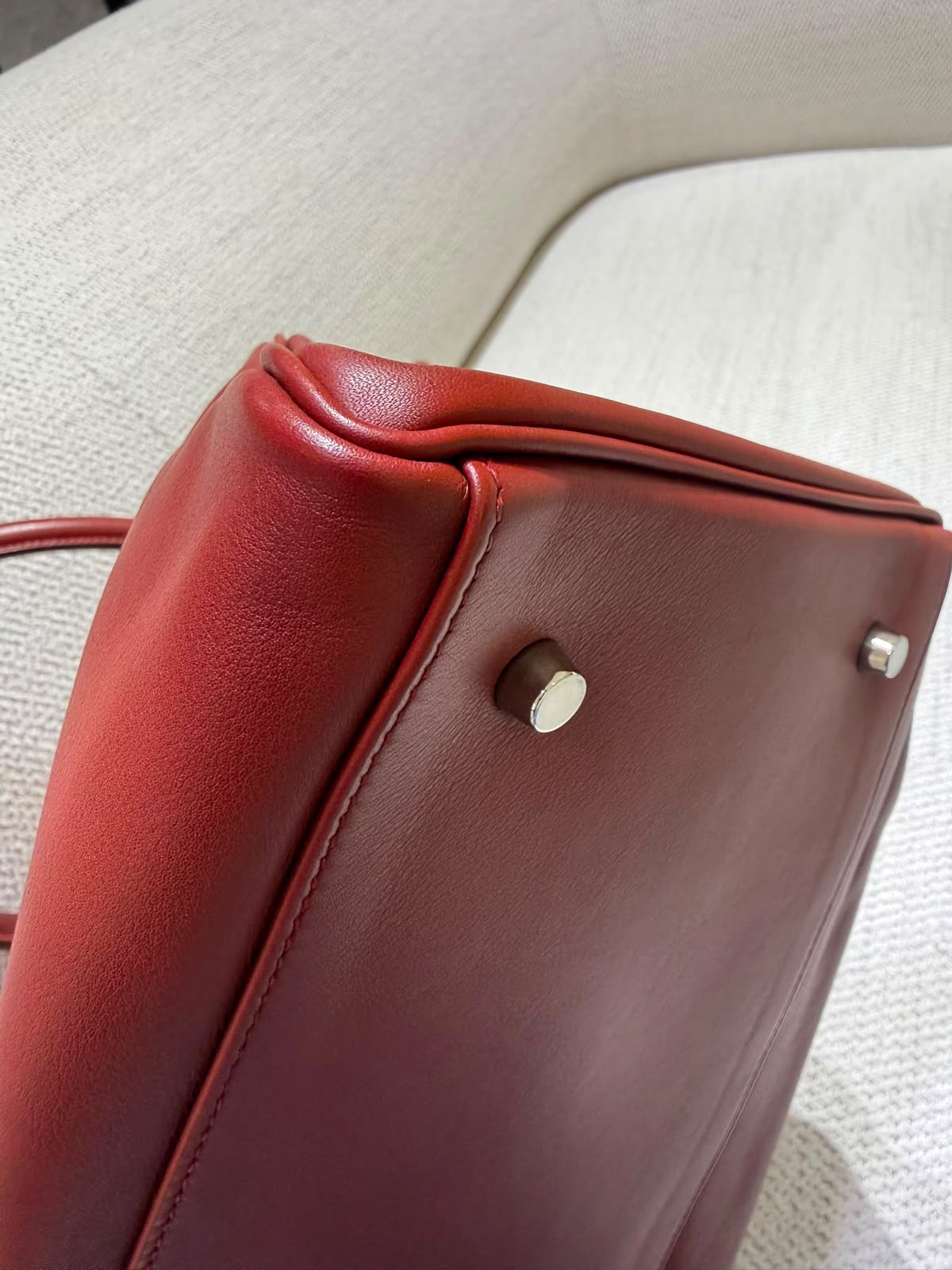 Rare* Hermes Kelly Relax 50cm Rouge H sikkim ck leather palladium hardware