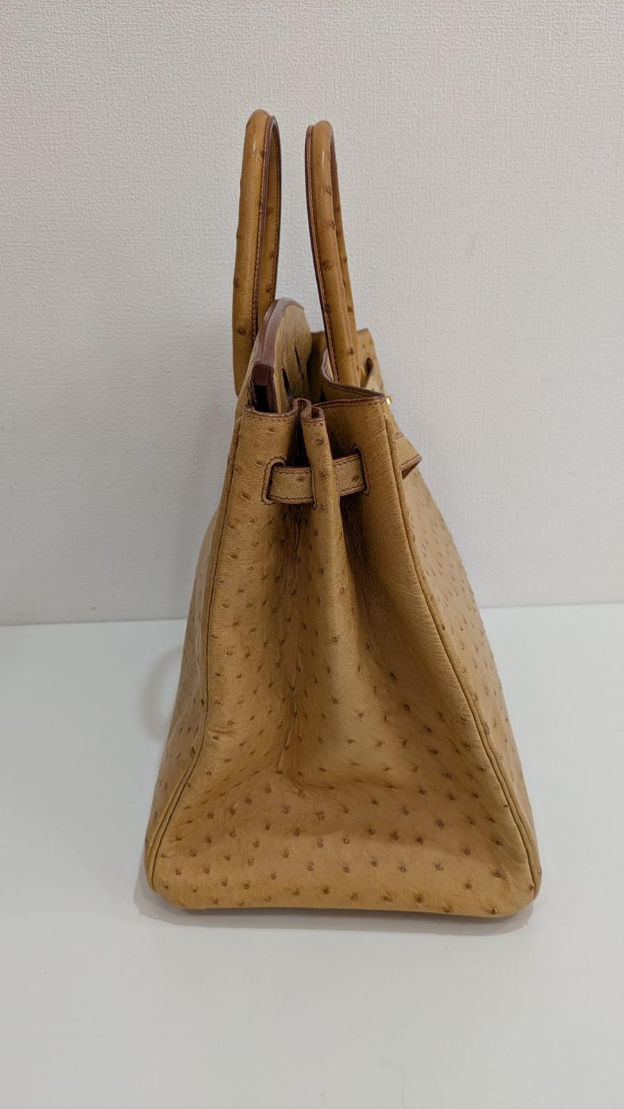 Hermes Birkin 40 Ostrich Leather Gold Hardware (very rare)