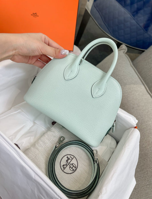 HERMÈS Mini Bolide 1923 Vert d’Eau Palladium hardware