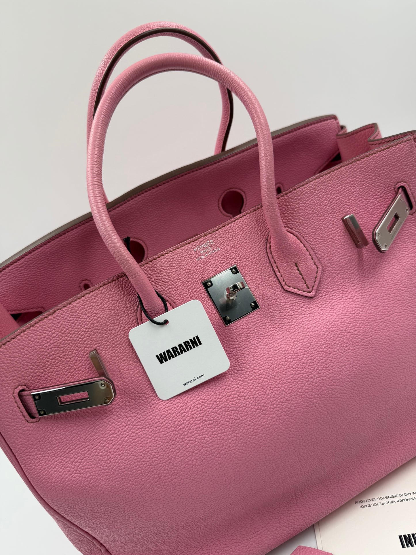 Hermès Birkin 35 Bubblegum Pink Togo Leather Palladium Hardware
