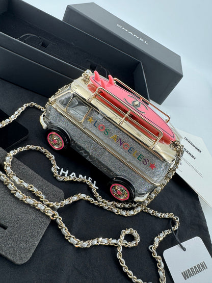 Chanel 24C Pink Mini bus Van Hollywood Minaudiere Mini Bag handbag Collectible
